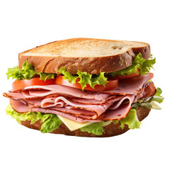 Sandwich Isolated on transparent background. Generative AI