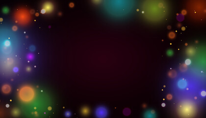 Bokeh light effect with lots of shiny shimmering particles isolated on transparent background. Glitter. Vector star cloud with dust.