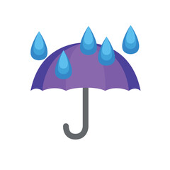 Umbrella rain vector symbol illustration