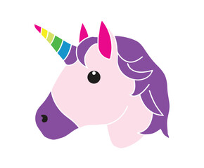 Unicorn horse face head emoji