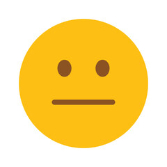 Fototapeta premium Expressionless Face emoji vector symbol sign icon