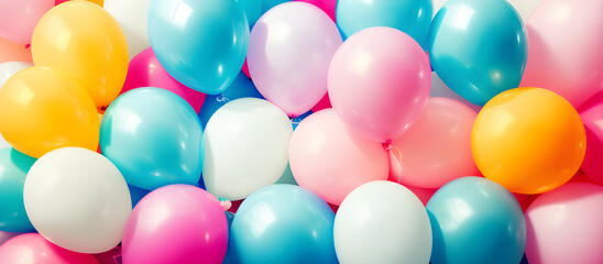 pastel colored balloons background