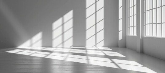 flat white background room image with floor and window