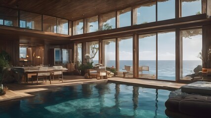 Home in Ocean Background Very cool