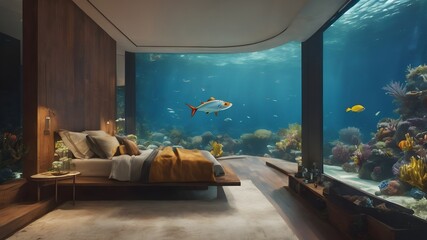 Home in Ocean Background Very cool