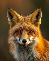Fototapeta premium Close-up of Red Fox Staring at Camera
