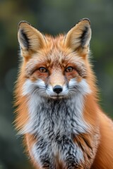 Naklejka na ściany i meble Close-up of Red Fox Looking at Camera