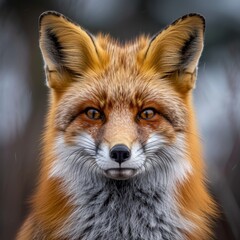 Fototapeta premium Close Up of a Red Foxs Face