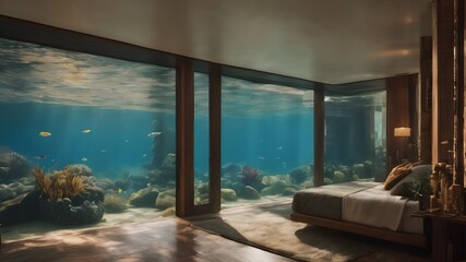 Home in Ocean Background Very cool