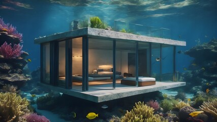 Home in Ocean Background Very cool