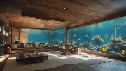 Home in Ocean Background Very cool