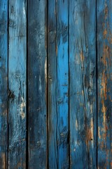 Peeling Blue Paint on Wooden Wall