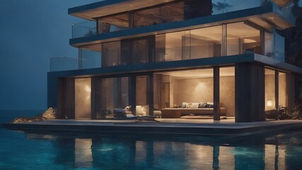 Home in Ocean Background Very cool
