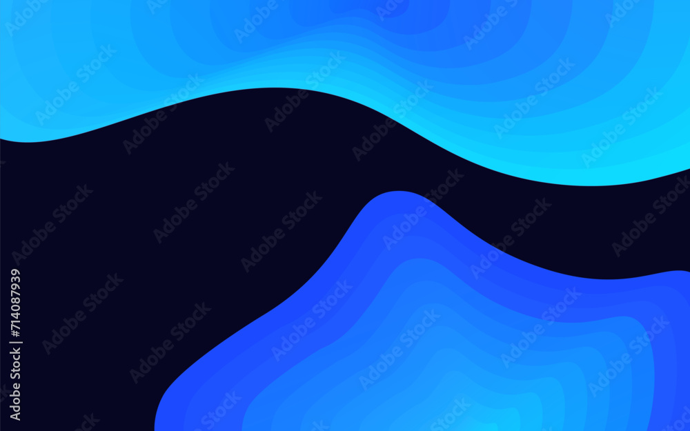 Fototapete Abstract 3D wave shape background design element for banner advertising website layout