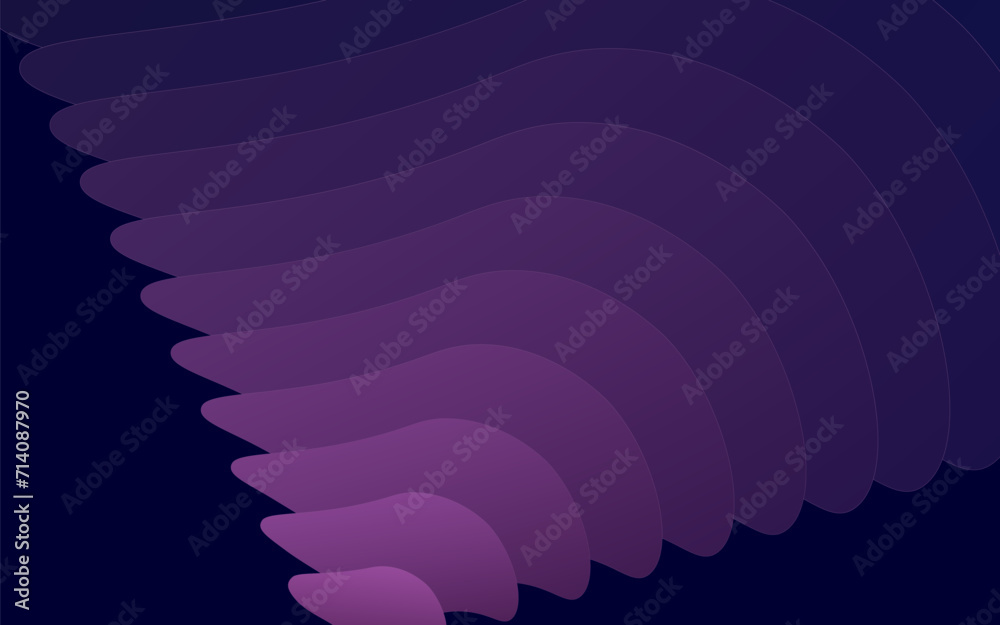 Fototapete Abstract 3D wave shape background design element for banner advertising website layout