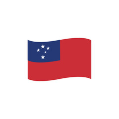 National flag of Samoa vector banner wave symbol