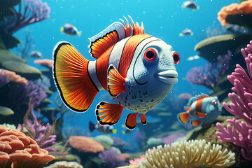 Fototapeta na wymiar Ocean Ornamental Fish