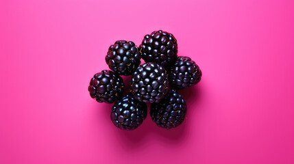Blackberry fruit in front of colorful background