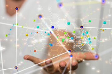 Business intelligence analyst dashboard on virtual