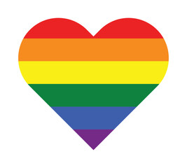 Fototapeta premium Rainbow Heartshape, LGBT love symbol stock illustration
