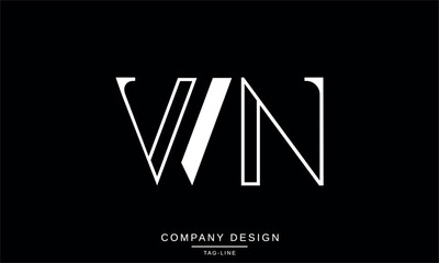 WN, NW, Abstract Letters Logo Monogram