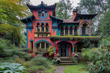 colorful renaissance period house
