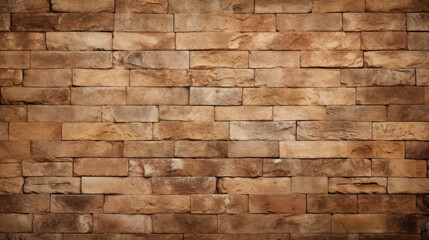Brick wall background, beige colorful grunge texture or pattern for design. Generative ai