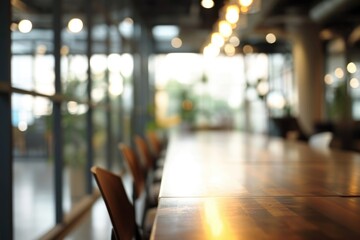 Blurred background of empty modern office space