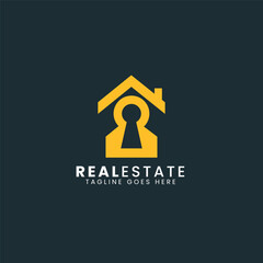 Real Estate logo design with Home Icon