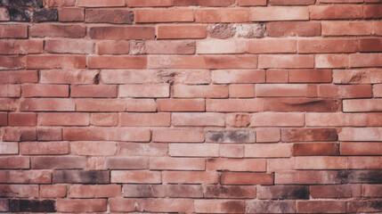 Obraz premium Brick wall background, blush color grunge texture or pattern for design. Generative ai