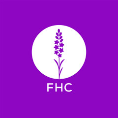 FHC letter logo design on colourful background. FHC creative initials letter logo concept. FHC letter design.
