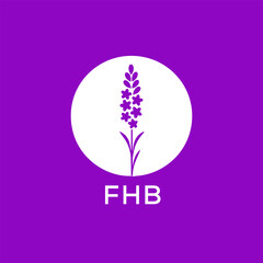 FHB letter logo design on colourful background. FHB creative initials letter logo concept. FHB letter design.
