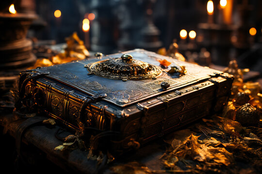 Old book in a gothic setup