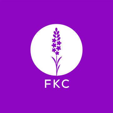 FKC letter logo design on colourful background. FKC creative initials letter logo concept. FKC letter design.
