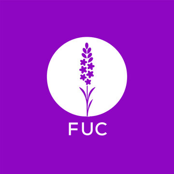 FUC letter logo design on colourful background. FUC creative initials letter logo concept. FUC letter design.
