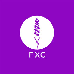 FXC letter logo design on black background. FXC creative initials letter logo concept. FXC letter design.
