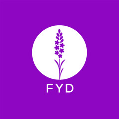 FYD letter logo design on black background. FYD creative initials letter logo concept. FYD letter design.
