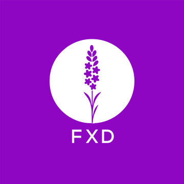 FXD letter logo design on black background. FXD creative initials letter logo concept. FXD letter design.
