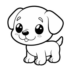 Drawing Color for Kids of A Cute Dog