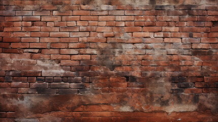 Brick wall background, drab colorful grunge texture or pattern for design. Generative ai