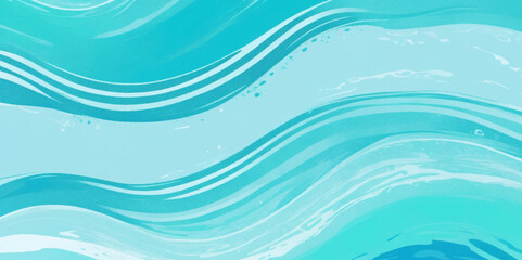 Sea water ocean wave vector background. Blue water ocean sea wave seamless background.