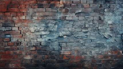 Brick wall background, frost colors grunge texture or pattern for design, backdrop. Generative ai