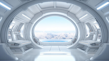 Obraz premium Modern Medical Research Laboratory workplace. Scientific Lab Biotechnology Development Center Technology. Ai generates.