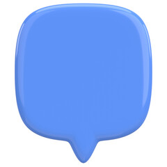 Speech Bubble. Text Box. 3D Illustration.