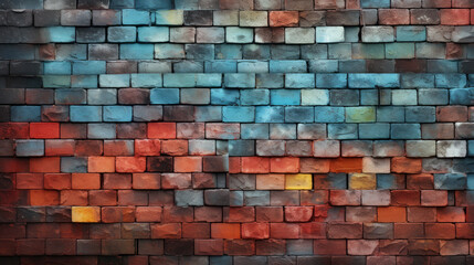 Brick wall background, sweet colors grunge texture or pattern for design, surface. Generative ai