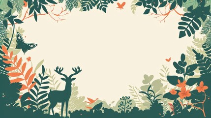 Naklejka premium National Wildlife Day Frame Background.