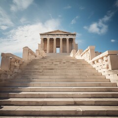 Well-preserved ancient greek temple of Concordia in the valley of temples in Agrigento, Sicily - obrazy, fototapety, plakaty