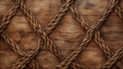 Brown knotted rope texture background