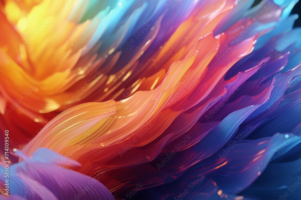 Wall mural abstract multicolor spectrum in stunning 3d render.