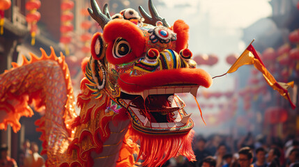 Chinese new year Dragon at the festival